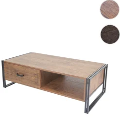 Couchtisch HWC-A27, Beistelltisch Wohnzimmertisch, 41x120x60cm 3D-Struktur