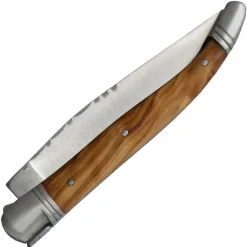 Coutellerie Le Fidele, Laguiole Taschenmesser Olivenholz Griff Lederetui