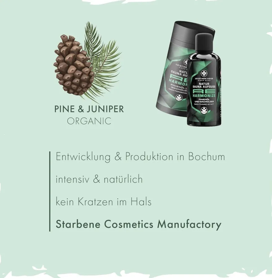 CristinenMoor Natürlicher Saunaaufguss Zirbelkiefer und Melisse | Re Generate |100 ml