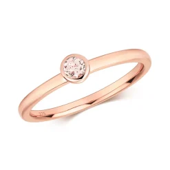 9 ct/Karat Rotgold Damen - Ring mit Morganit