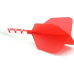 Cuesoul ROST T19 Integrierter Dartschaft und Flights, Big Wing Shape, Rot/Weiß