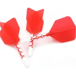 Cuesoul ROST T19 Integrierter Dartschaft und Flights, Big Wing Shape, Rot/Weiß