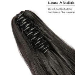 Cybelleza Clip in Ponytail Extensions Zopf Haarteil Gewellt Lockig Kunsthaare