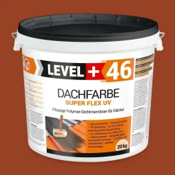 Dachfarbe Sockelfarbe Flexibler Dachlack UV-beständig Ziegelrot 20,0kg L+46