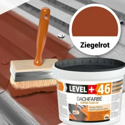 Dachfarbe Sockelfarbe Flexibler Dachlack UV-beständig Ziegelrot 4,0kg L+46