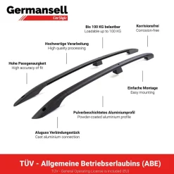 Dachreling passend für Mercedes Citan Bj. 2012-2021