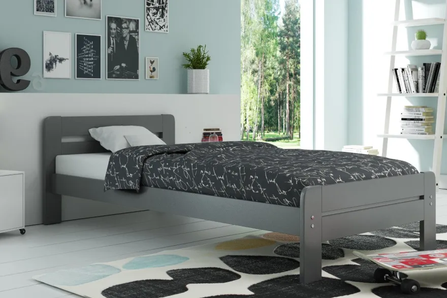 Dallas Erwachsenen- oder Kinderbett 90x200 mit Lattenrost (ohne Matratze) (Kiefer)