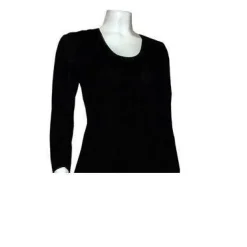 Damen & Herren Thermounterwäsche T-Shirt Langarm für Ski und Sport Gr. S/ M Schwarz