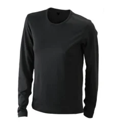Damen & Herren Thermounterwäsche T-Shirt Langarm für Ski und Sport Gr. S/ M Schwarz