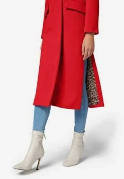Damenmantel Ricano Grazia rot wadenlanger Langmantel