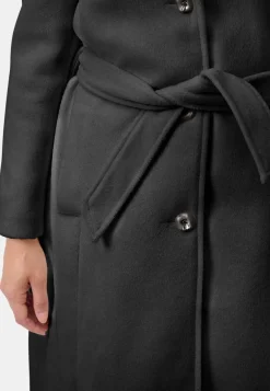 Damenmantel Ricano Rosana schwarz Übergangsmantel mit Gürtel