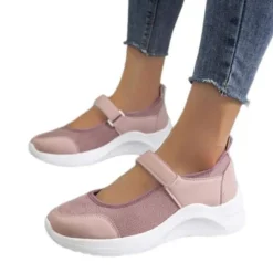 Damen Mary Jane Keil Freizeitschuhe Frauen Plattform Sport Komfort Wanderschuh