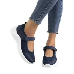 Damen Mary Jane Keil Freizeitschuhe Frauen Plattform Sport Komfort Wanderschuh