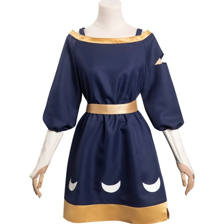 Damen Outfit The Owl House Cosplay Kostüme Amity Edalyn Luz Kleid Schulkleid Rock