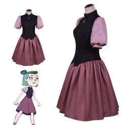 Damen Outfit The Owl House Cosplay Kostüme Amity Edalyn Luz Kleid Schulkleid Rock