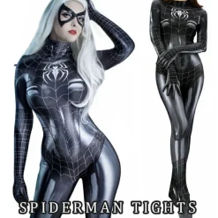 Damen Sexy Karneval Cosplay Spiderman Damen Kostum Superhero Party Jumpsuit