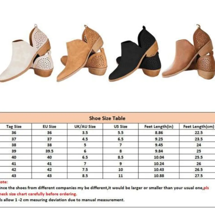 Damen Stiefeletten Runder Zeh Kurzer Bootie Frauen Retro Gehen Schlupfen Schuhe