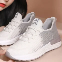 Damen Turnschuhe Gittergewebe Laufschuh Frauen Slip Gehen Sport Sportschuhe