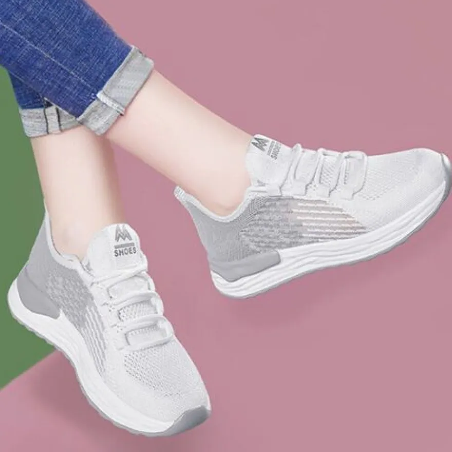 Damen Turnschuhe Gittergewebe Laufschuh Frauen Slip Gehen Sport Sportschuhe