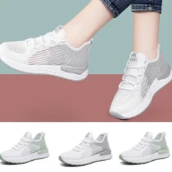 Damen Turnschuhe Gittergewebe Laufschuh Frauen Slip Gehen Sport Sportschuhe