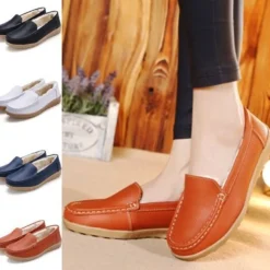Damen Warme Slipper Schlupfen Wohnungen Frauen Rutschfest Winter Slip Bootsschuh