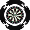 Dartscheibe Kork 45CM Steeldart 6 Dartpfeile Metallspitze Zahlenring Set