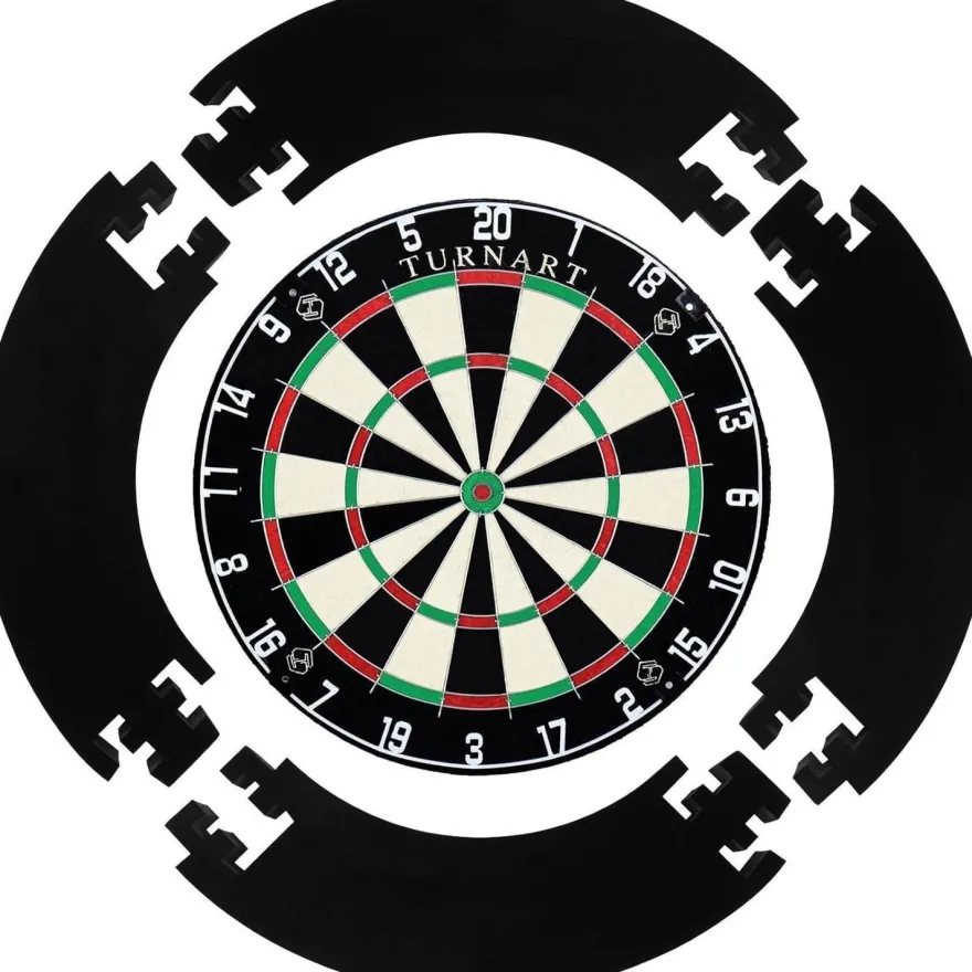 Dartscheibe Kork 45CM Steeldart 6 Dartpfeile Metallspitze Zahlenring Set
