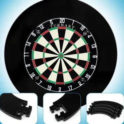 Dartscheibe Kork 45CM Steeldart 6 Dartpfeile Metallspitze Zahlenring Set