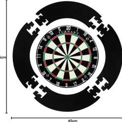 Dartscheibe Kork 45CM Steeldart 6 Dartpfeile Metallspitze Zahlenring Set