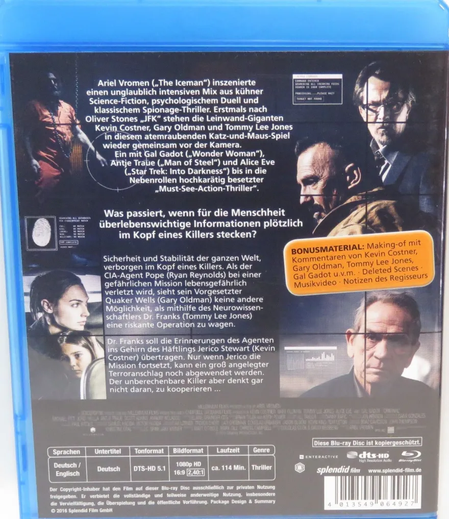 Das Jerico Projekt - Kevin Costner - Blu-ray