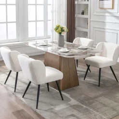 Dayalane Esszimmerstühle 2er Set, moderne Küchenstühle mit Polsterung und
