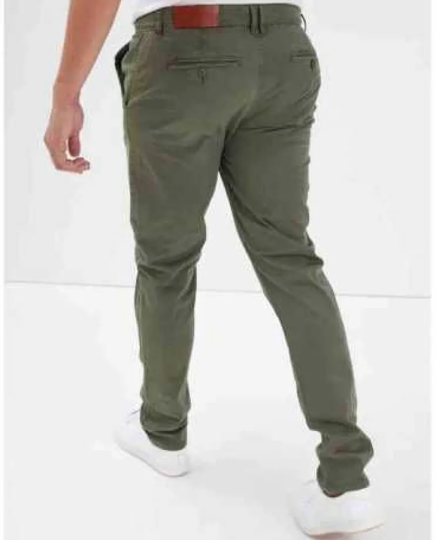 Daytona 73 Chino Khaki Herren Chinohose Regular Fit Baumwolle Stretch