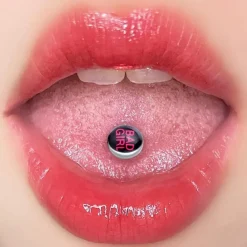55 D. Bella Zungenpiercing 14G Chirurgenstahl 16mm Herz Blume Nippelpiercing