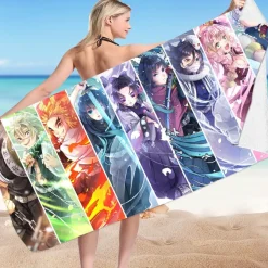 3D Demon Slayer Zenitsu Pool Handtuch Tanjirou Nezuko Inosuke Strandtuch Badetücher