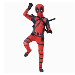 Deadpool Kostum Cosplay Kinder Bodysuit Jungen Kindertag Kostum Party Rot