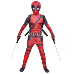 Deadpool Kostum Cosplay Kinder Bodysuit Jungen Kindertag Kostum Party Rot