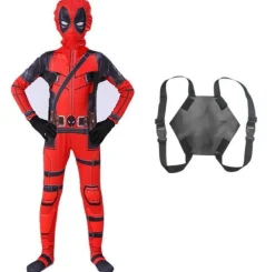 Deadpool Kostum Cosplay Kinder Bodysuit Jungen Kindertag Kostum Party Rot