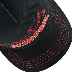 Deadpool Marvel Capslab Trucker Cap - Schwaarze Kappe mit Deadpool Print Logo