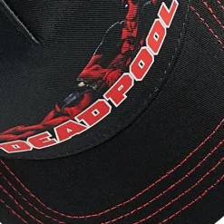 Deadpool Marvel Capslab Trucker Cap - Schwaarze Kappe mit Deadpool Print Logo