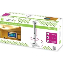 Deckenhalterung Techly Weiß Aluminium und Stahl