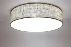 Deckenleuchte Plafond Elegant 60cm Leinen-Grau