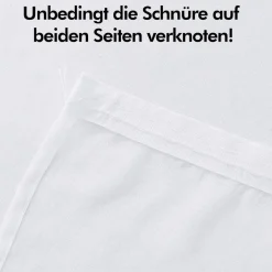 Deconovo Transparente Gardinen mit Kräuselband 245x140 Weiß 2er Set Schwere
