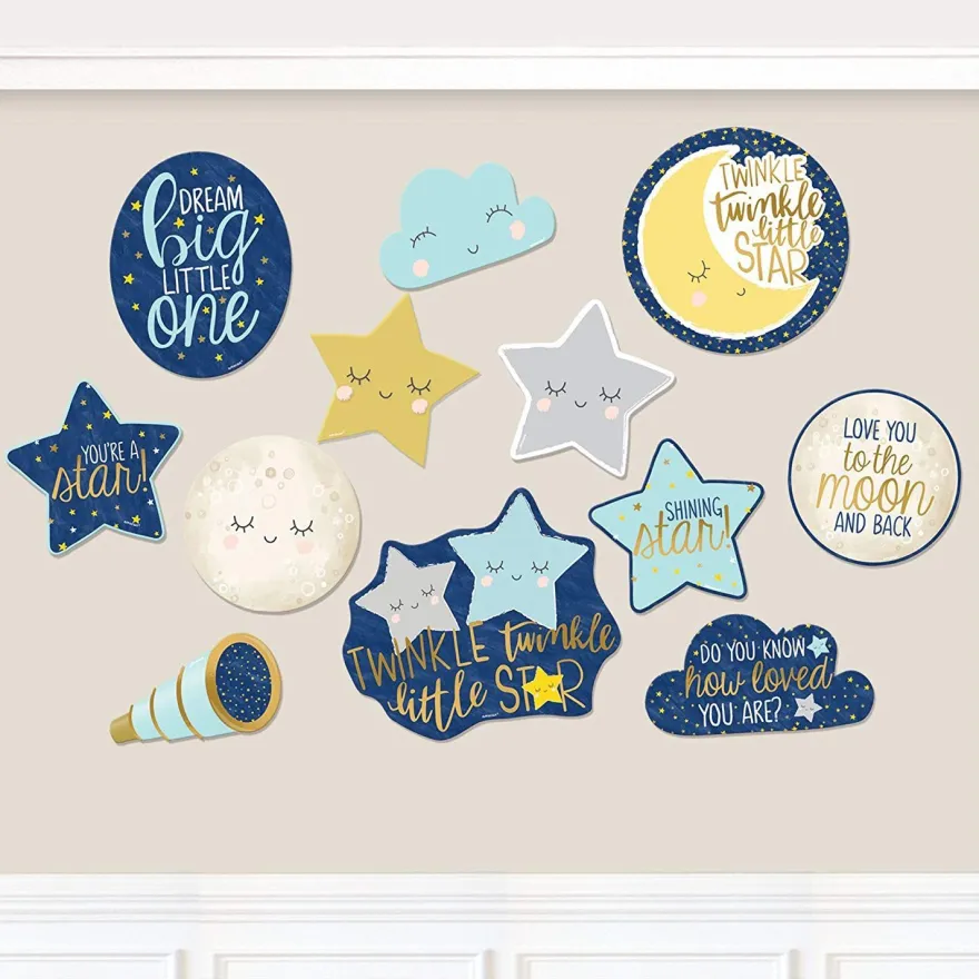 12 Deko Ausschnitte Twinkle Little Star