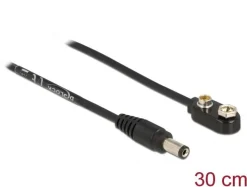 Delock DC Stromkabel 5,5 x 2,1 mm Stecker zu Anschluss für Blockbatterie 9 V