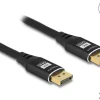 Delock DisplayPort Kabel 8K 60 Hz 3 m schwarz Metall
