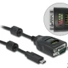 Delock USB Type-C? zu Seriell DB9 Adapter mit 9 LED RS-232 Tester