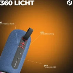 Denver BTL-360 Bluetooth-Lautsprecher, 2×50W, mit RGB-Beleuchtung
