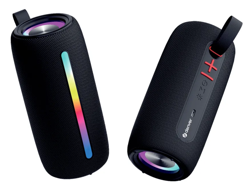Denver BTL-360 Bluetooth-Lautsprecher, 2×50W, mit RGB-Beleuchtung