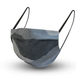 Design Maske aus Baumwolle mit zertifiziertem Innenvlies - Camouflage Grau - 15569