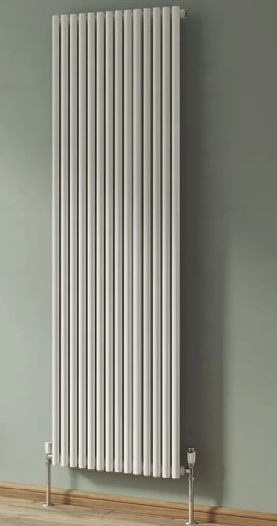 Design Röhrenradiator Espacio vertikal weiss Röhrenheizkörper Heizwand Heizung